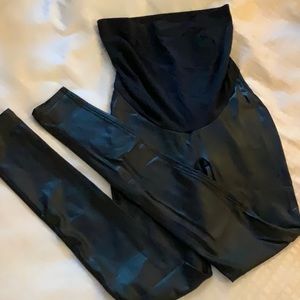 Spanx faux leather maternity leggings